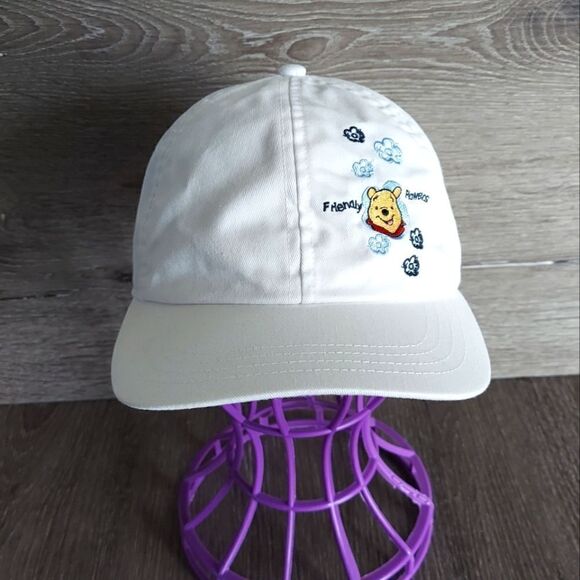 Disney Winnie The Pooh White Flower Embroidered Adjustable Hat - Picture 1 of 9